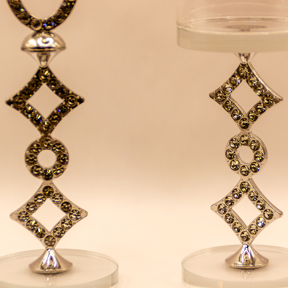 2er Set Kerzenhalter aus Acrylglas