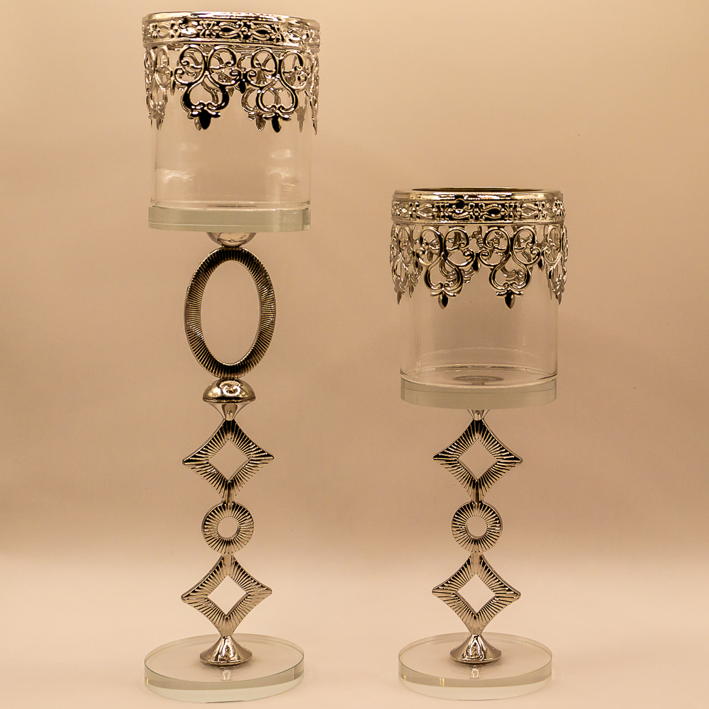 2er Set Kerzenhalter aus Acrylglas