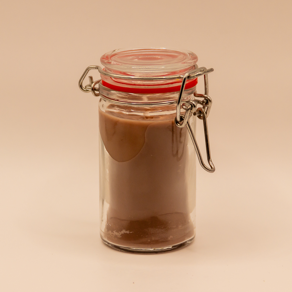 AVEROY Wachslicht Manufaktur - Wachslicht to Go „Harmonie“ in Hellbraun mit 3% Palo-Santo-Duft