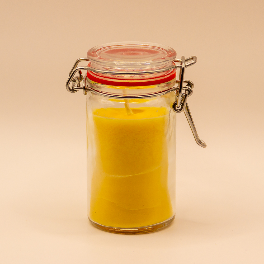AVEROY Wachslicht Manufaktur - Wachslicht to Go „Saure Mücke“ in Gelb mit 3% Citronella-Aroma