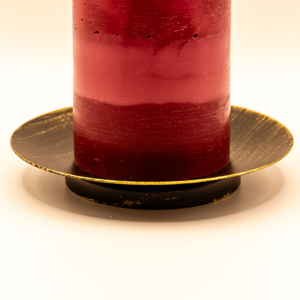 Schwarzer Kerzenhalter aus Metall für Stumpen- und/oder runde Kerzen Schwarzer Kerzenhalter aus Metall für Stumpen- und/oder runde Kerzen