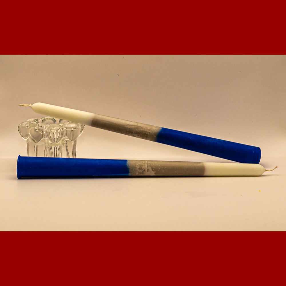 AVEROY Wachslichter - 2er Set Sojawachskerzen "Die neonblaue HANNA"