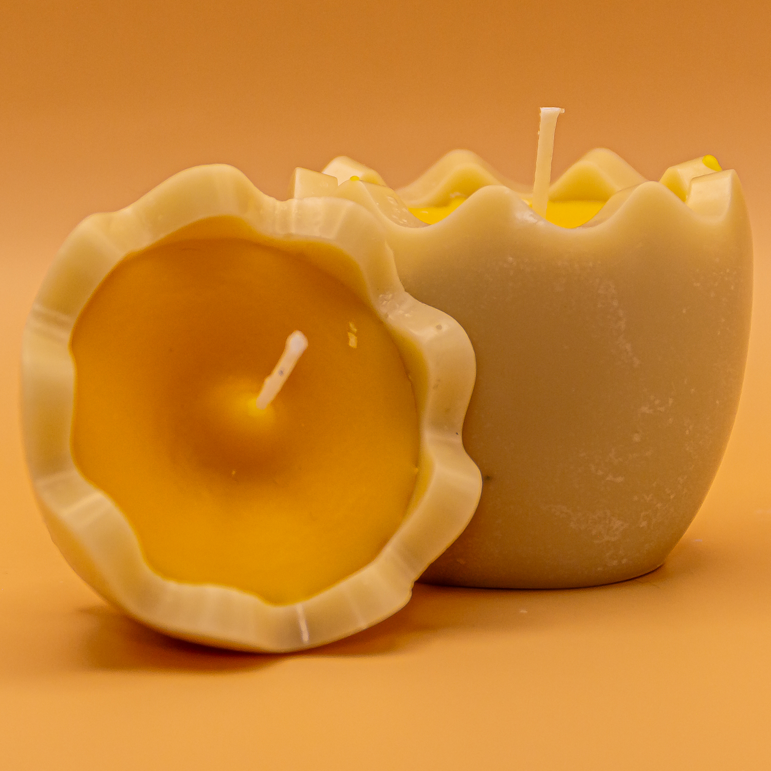 AVEROY Wachslicht-Manufaktur - Wachsschalen-Osterkerzen „Osterei“ in Creme