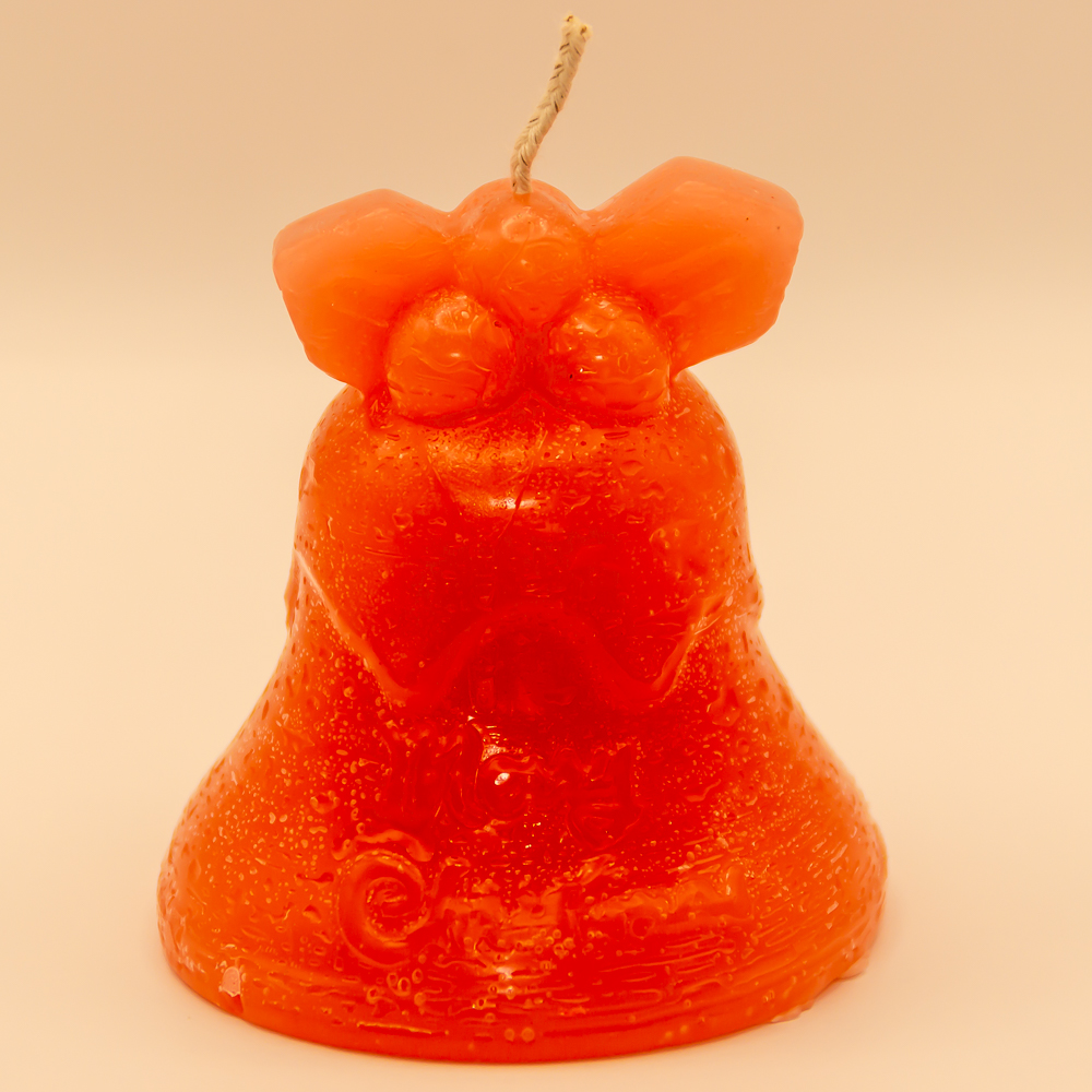 Weihnachtskerze "Merry Christmas Glocke" in Rosa von AVEROY - Handgefertigte Kerzen aus Deutschland