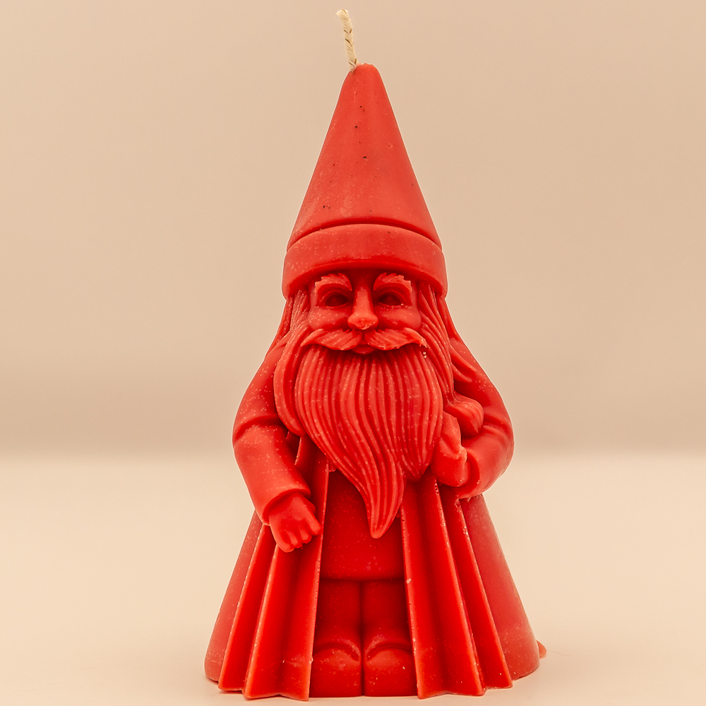 AVEROY Wachslicht-Manufaktur - Weihnachtskerze „Nikolaus“ in Rot aus Sojawachs